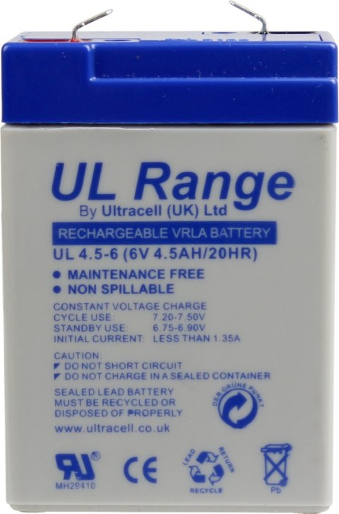 Akumulator AGM ULTRACELL UL 6V 4.5Ah Akumulator AGM ULTRACELL UL 6V 4.5Ah